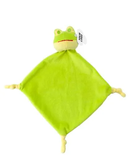 L-merch Plüsch-Schnuffeltuch Relax mit Knoten, Frog 19 x 19 x 0,5 cm, NT6474