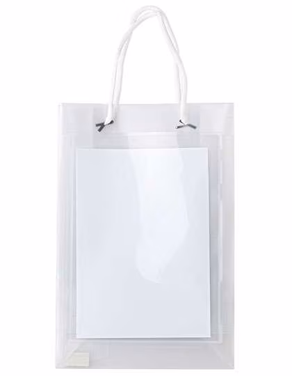 L-merch Mini Werbe-Messetasche aus Polypropylen, Natural 19.8 x 29.5 x 8.2 cm, NT6622