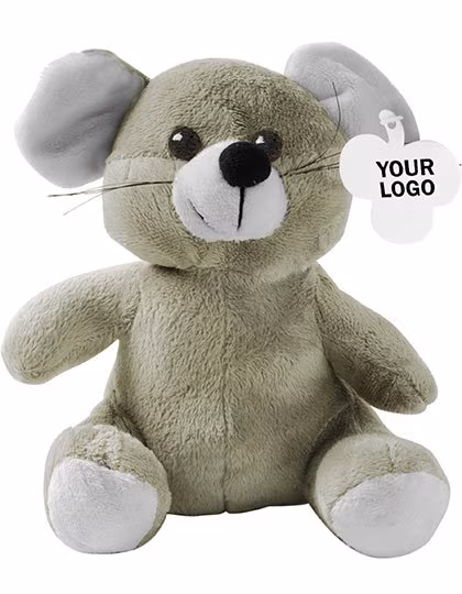 L-merch Plush Mouse Speedy grau, 19 cm, Grey 19 x 12 x 17 cm, NT8091