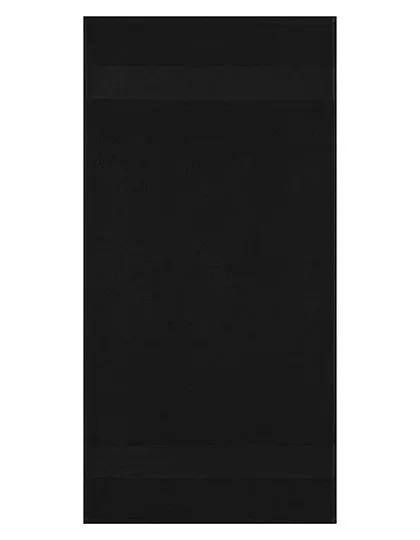 L-merch Serviette en Coton filé à anneaux 100x50 cm, Black 100 x 50 cm, NT9120