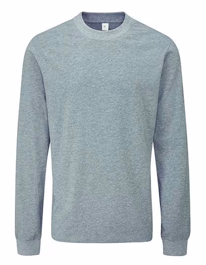 Mantis Bio-Baumwolle Heavy Long Sleeve T-Shirt, Heather Grey Melange M, P06