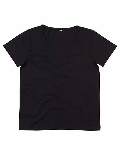 Mantis Bio-Baumwoll T-Shirt mit weiterem Halsausschnitt, Black S, P120