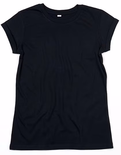 Mantis T-Shirt con Maniche Arrotolate in Cotone Biologico da Donna, Charcoal Grey Melange XS, P81