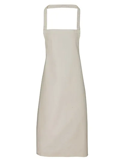 Premier Workwear Bio-Baumwoll-Latzschürze ohne Tasche, Natural (ca. Pantone 1205C) 60 x 87 cm, PW102