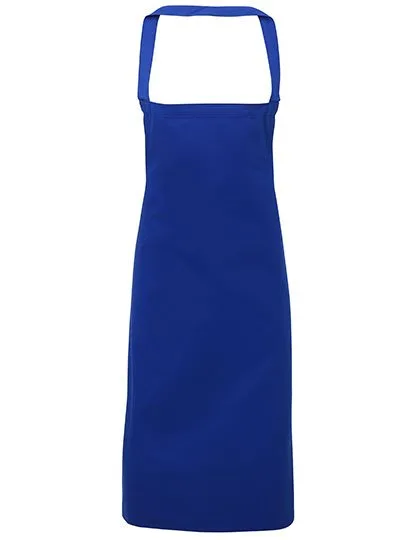 Premier Workwear Bio-Baumwoll-Latzschürze ohne Tasche, Royal (ca. Pantone 286C) 60 x 87 cm, PW102