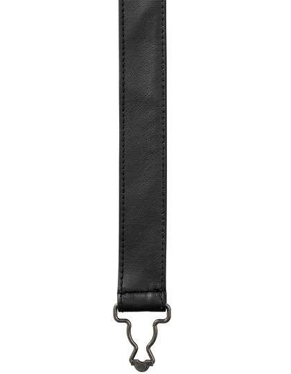 Premier Workwear Cross Back Schürzenbänder aus Kunstleder, Black Faux Leather 170 x 3 cm, PW119