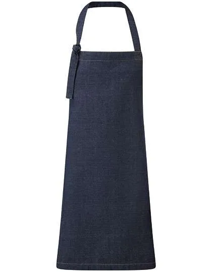 Premier Workwear Regenerate Sustainable Bib Apron made of Denim, Indigo Denim (ca. Pantone 2380C) 86 x 72 cm, PW122