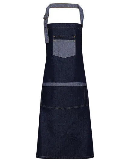 Premier Workwear Domain Kontrast Denim Schürze 86 cm, Indigo Denim (ca. Pantone 2767C) 72 x 86 cm, PW127