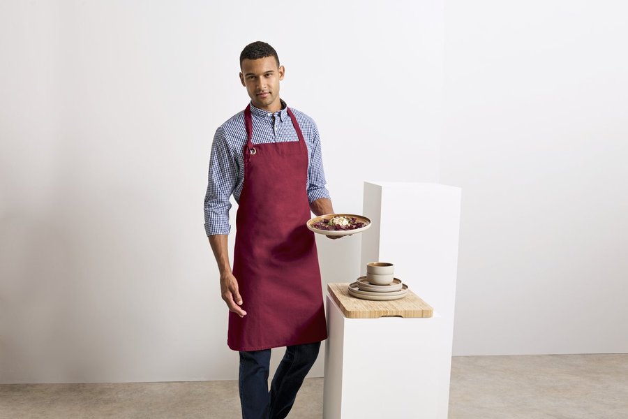 Premier Workwear Latzschürze aus schwerem Baumwoll-Canvas, Black (ca. Pantone Black C) 72 x 86 cm, PW130