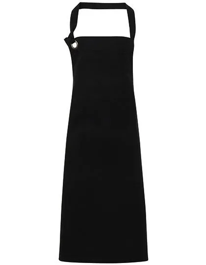 Premier Workwear Bib Apron made of Heavy Cotton Canvas, Black (ca. Pantone Black C) 72 x 86 cm, PW130