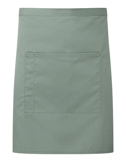 Premier Workwear Mittellange Küchenschürze mit Tasche, Sage (ca. Pantone 5497C) 70 x 50 cm, PW141