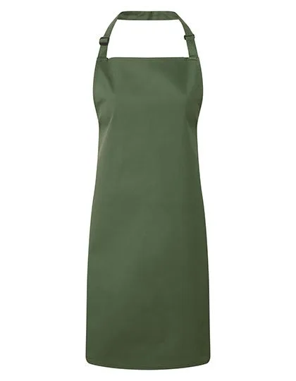 Premier Workwear Farbenfrohe Bib-Schürze, Pflegeleicht, Verstellbar, Moss Green (ca. Pantone 2410C) 72 x 86 cm, PW150