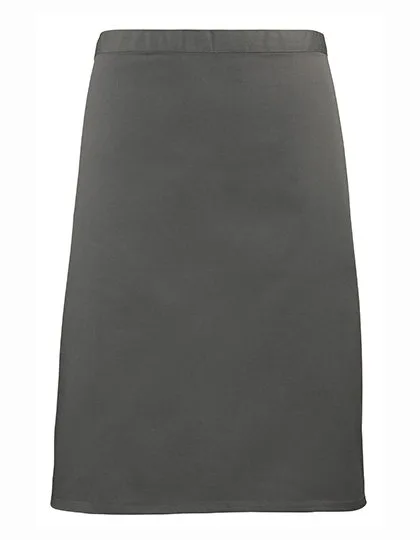 Premier Workwear Mittellange Baumwoll-Twill Schürze 90 cm, Dark Grey (ca. Pantone 431C) 70 x 50 cm, PW151