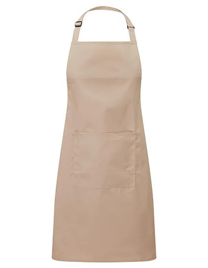 Premier Workwear Farbenfrohe Twill-Schürze mit Tasche, Latte (ca. Pantone 7530C) 72 x 86 cm, PW154