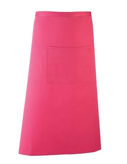 Premier Workwear Farbenfrohe Twill-Schürze mit Fronttasche, Hot Pink (ca. Pantone 214C) 90 x 80 cm, PW158