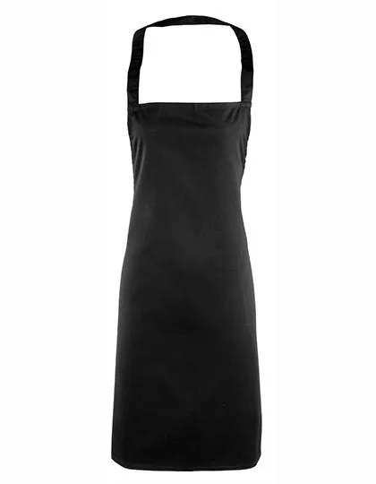 Premier Workwear Latzschürze aus strapazierfähigem Twill, Black (ca. Pantone Black C) 67 x 78 cm, PW165