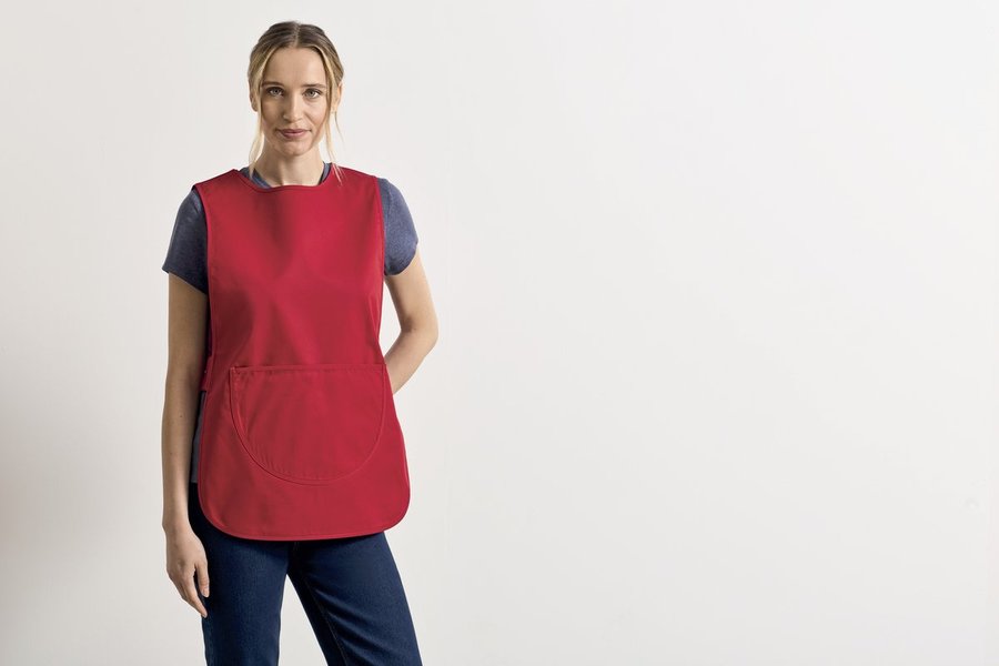 Premier Workwear Damen-Tabard mit Tasche und Druckknopf, Black L, PW171