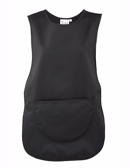 Premier Workwear Women's Tabard with Pocket and Press Stud, Black S, PW171