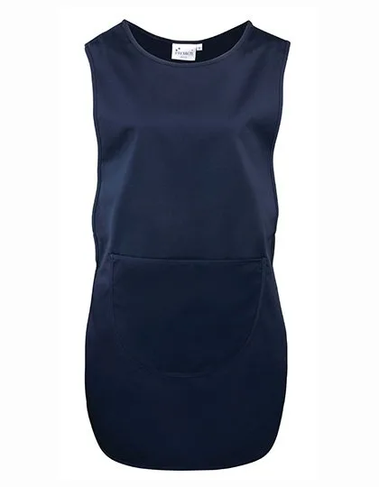 Premier Workwear Lange Damen-Tabard-Schürze mit Tasche, Navy (ca. Pantone 2766C) S, PW172