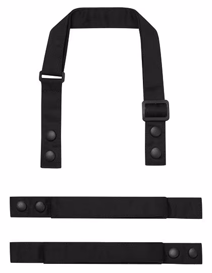 Premier Workwear Colourful Apron Straps made of Recycled Material, Black (ca. Pantone Black C) 2,5 x 90 cm, PW191