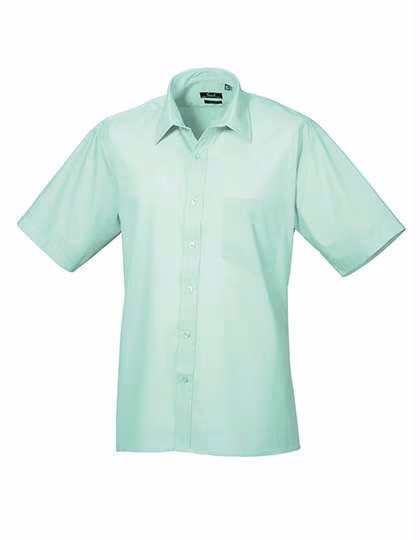 Premier Workwear Men´s Poplin Short Sleeve Shirt Hot Pink 44,5 (17H) (PW202), PW202