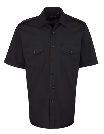 Premier Workwear Pilot Shirt Short Sleeve with Chest Pockets