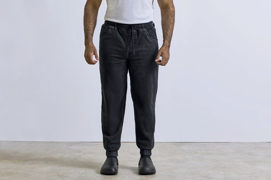 Premier Workwear Artisan Chef Jogginghosen mit Dehnbund, Black Denim (ca. Pantone 426C) XS, PW556