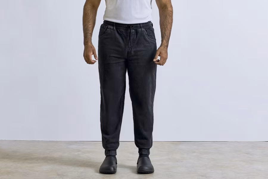 Premier Workwear Artisan Chef Joggers with Stretch Waistband, Black Denim (ca. Pantone 426C) XS, PW556