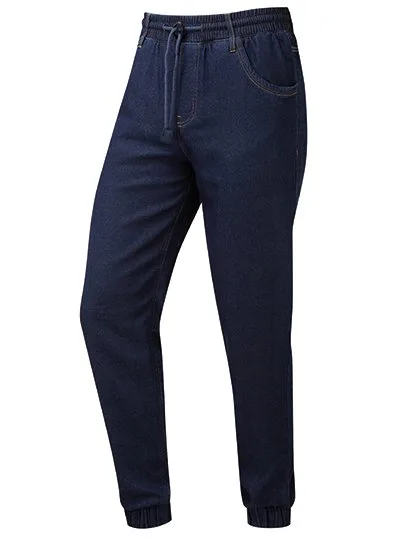 Premier Workwear Artisan Chef Jogginghosen mit Dehnbund, Indigo Denim (ca. Pantone 2380C) S, PW556