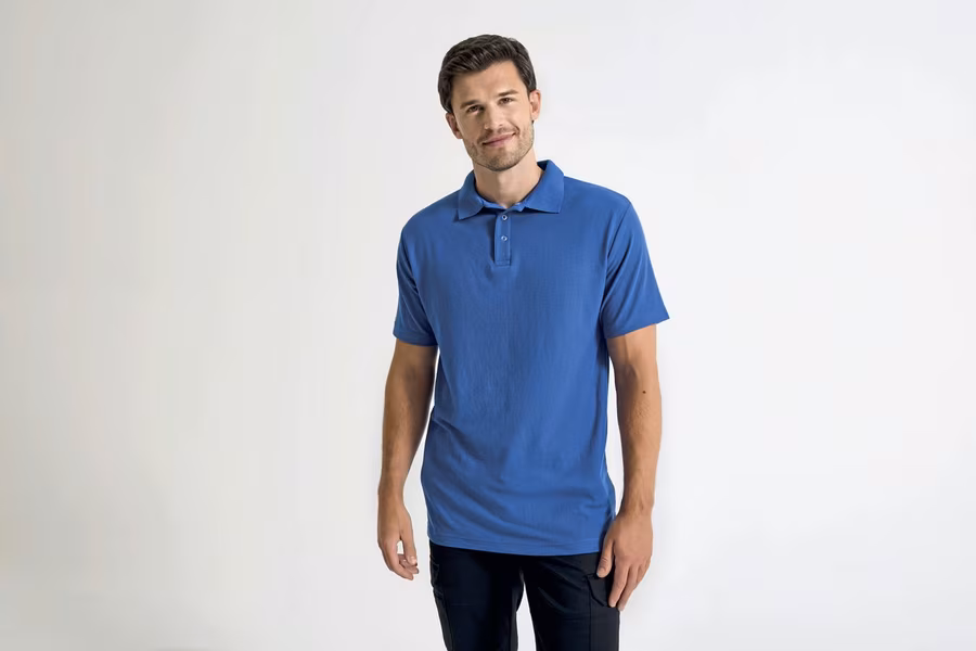 Premier Workwear Stud Polo aus Piqué-Material, extra lang, White S, PW610