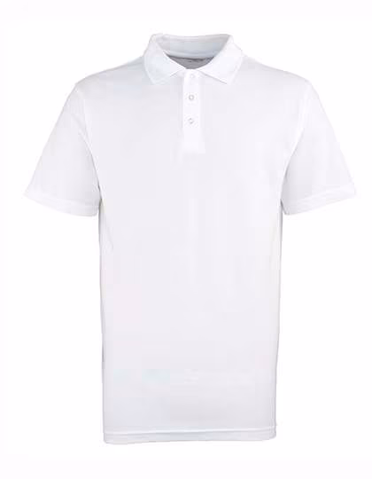 Premier Workwear Stud Polo aus Piqué-Material, extra lang, White 3XL, PW610
