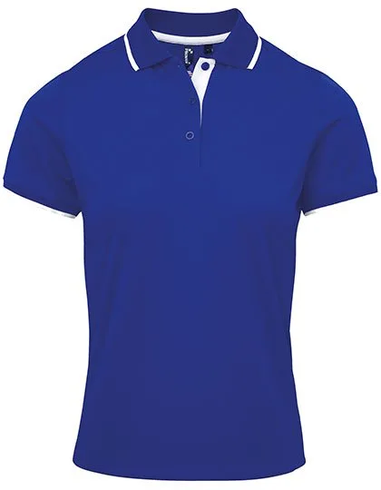 Premier Workwear Polo Slim Fit Coolchecker® Gewebe für Damen, Royal (ca. Pantone 286C)/White XXL, PW619