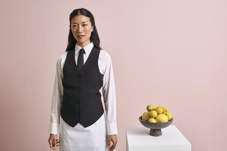 Premier Workwear Weste schwarz, gefüttert, Polyester für Damen, Black (ca. Pantone Black C) XXS, PW623