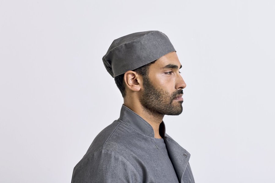 Premier Workwear Kochmütze mit elastischer Rückseite, Black (ca. Pantone Black C) One Size, PW653