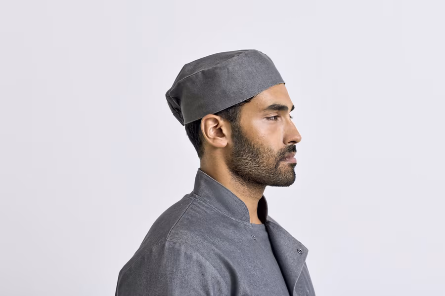 Premier Workwear Kochmütze mit elastischer Rückseite, Black-White Check One Size, PW653