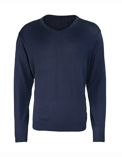 Premier Workwear V-Ausschnitt Strickpullover 12-Gauge für Herren, Navy (ca. Pantone 2378C) S, PW694
