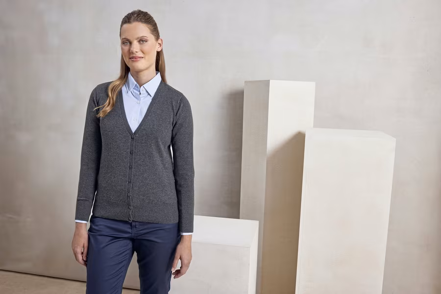 Premier Workwear Women´s Button Through Knitted Cardigan Red XXL (18) (PW697)