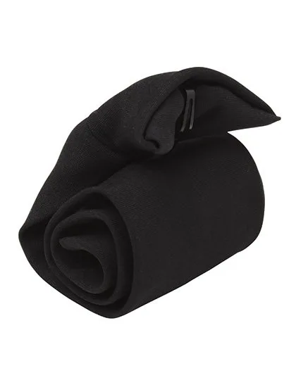 Premier Workwear Clip-On-Krawatte mit Stahl-Clip 47 cm, Black (ca. Pantone Black C) One Size, PW710