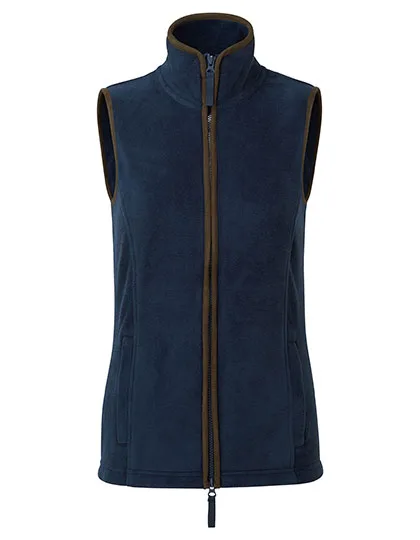 Premier Workwear Fleece Gilet Artisan mit Taschen für Damen, Navy (ca. Pantone 533C)/Brown (ca. Pantone 4975C) S, PW804