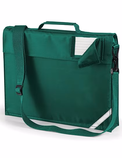Quadra Junior Bücher Tasche mit Schultergurt, Bottle Green 37 x 30 x 6 cm, QD457