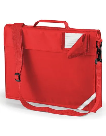 Quadra Junior Book Bag with Shoulder Strap, Bright Red 37 x 30 x 6 cm, QD457