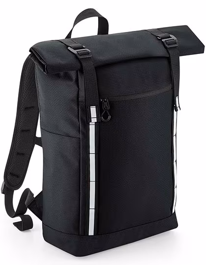 Quadra Urban Commute Backpack with Roll Closure, Black 28 x 46 x 14 cm, QD552