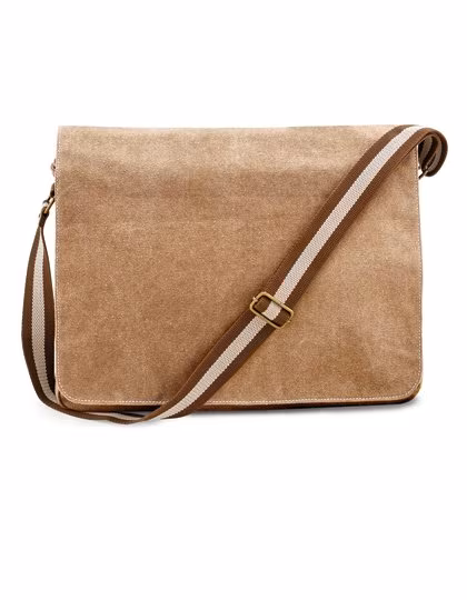Quadra Vintage Canvas Shoulder Bag 14L, Vintage Military Green 40 x 30 x 12 cm, QD610