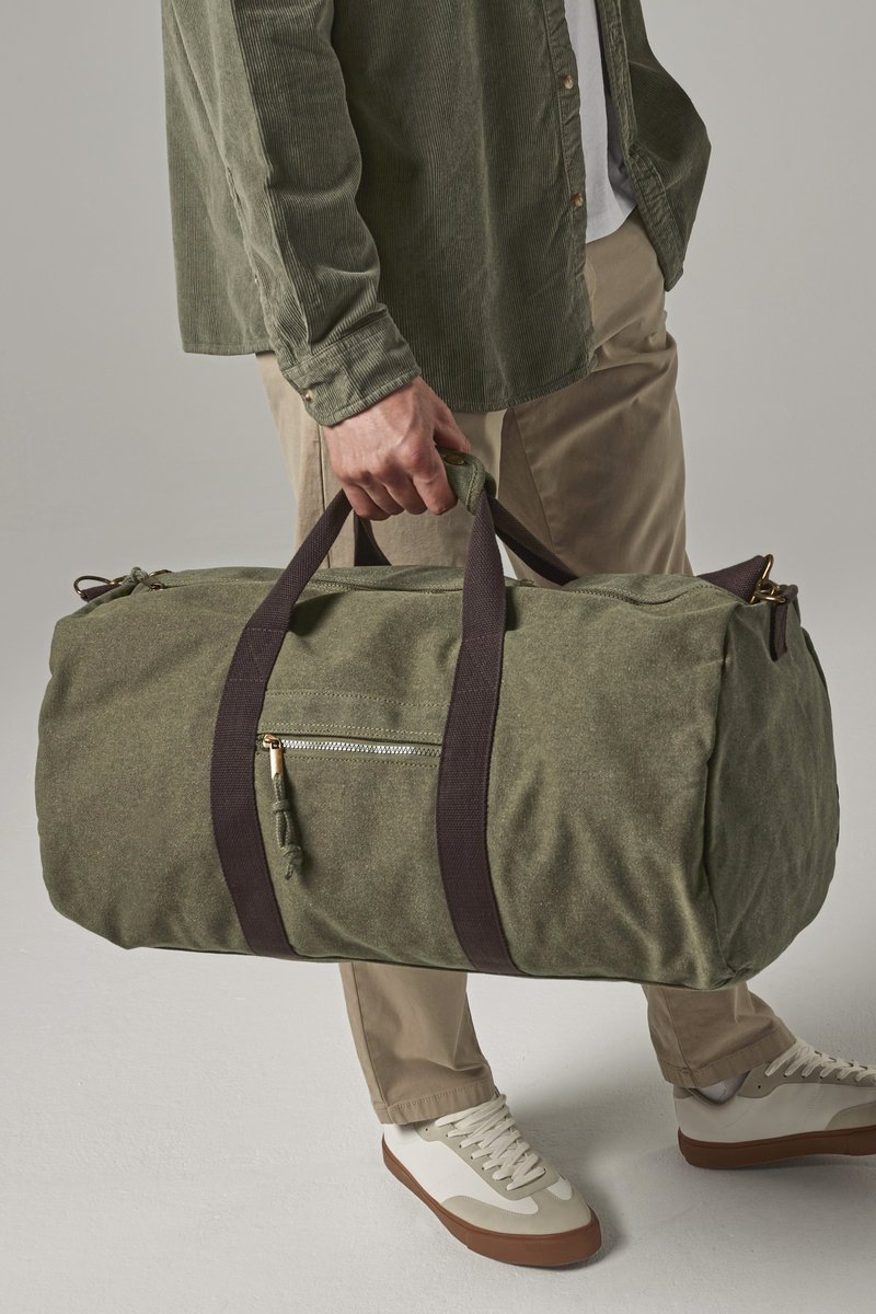 Quadra Vintage Canvas Weekender mit Schultergurt, Sahara 58 x 30 x 30 cm, QD613