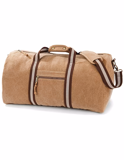 Quadra Vintage Canvas Weekender with Shoulder Strap, Sahara 58 x 30 x 30 cm, QD613