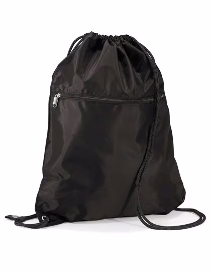 Quadra Gymsac idrorepellente con Zip, Black 40 x 49 cm, QD71