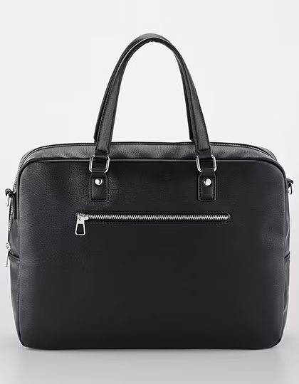 Quadra Luxe Briefcase with Water Bottle Holder, Black 39 x 28 x 10 cm, QD771