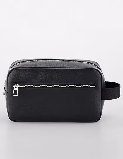 Quadra Beauty case effetto pelle con scomparti, Black 25,5 x 16 x 9 cm, QD779