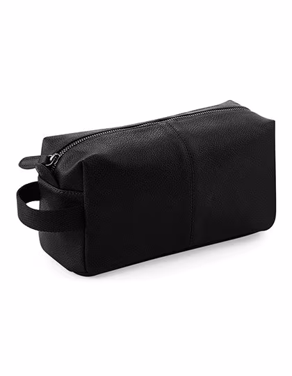 Quadra NuHide® Waschbeutel in Leder-Optik, Black 26 x 13 x 11 cm, QD879