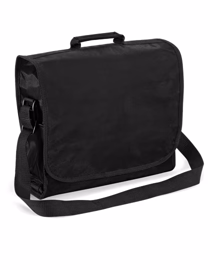 Quadra Shoulder Bag 420D Polyester, Black 32 x 36 x 12 cm, QD90